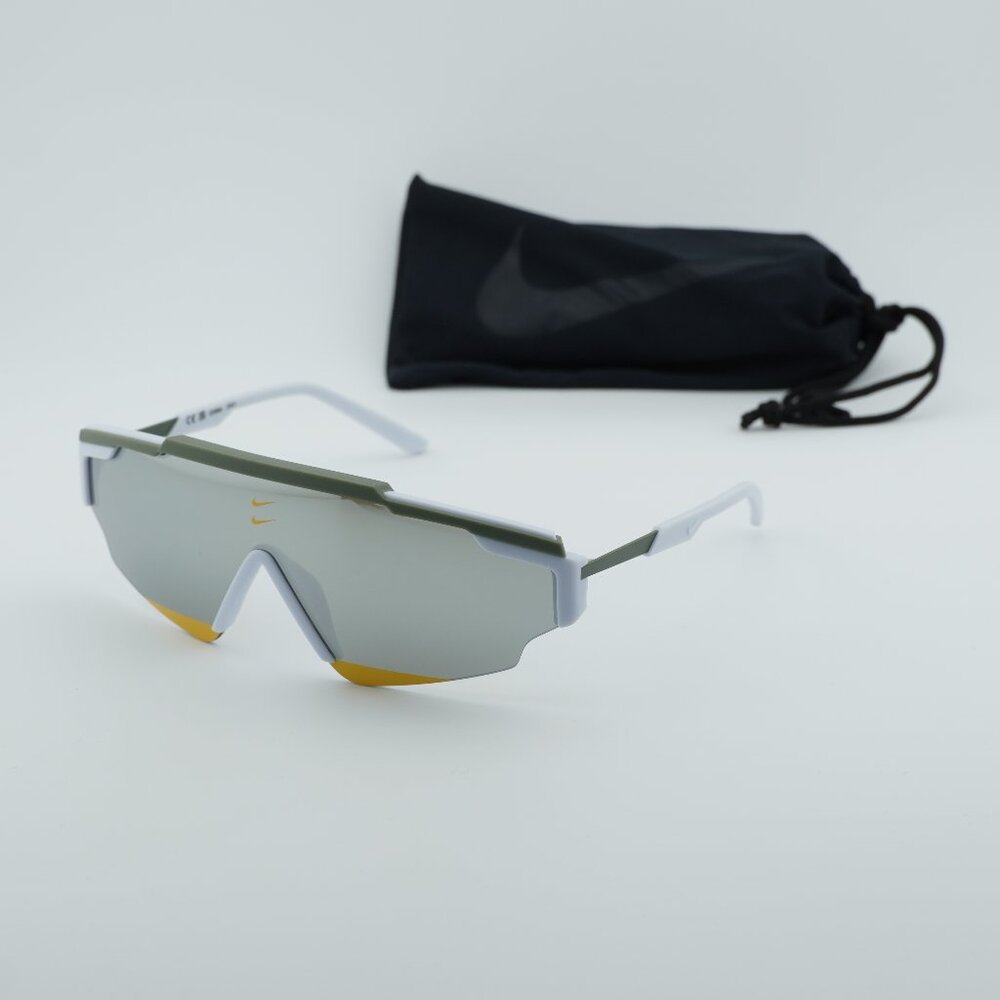 NIKE MARQUEE EDGE M 015 Shield Sunglasses - Grey/White/Mirror